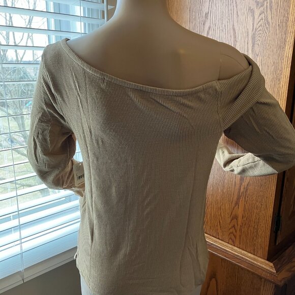 Only NEW with TAGS Free People Addie Layering Off the Shoulder Blouse LARGE - Picture 14 of 14